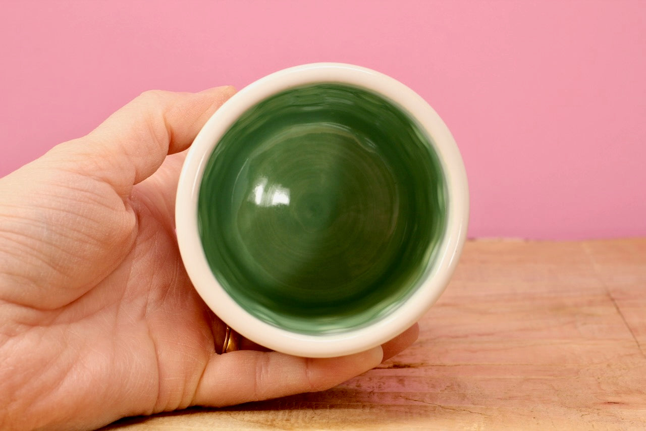 "Tiny Flower" Tumbler-Turqu. #107- (9.5 oz.)