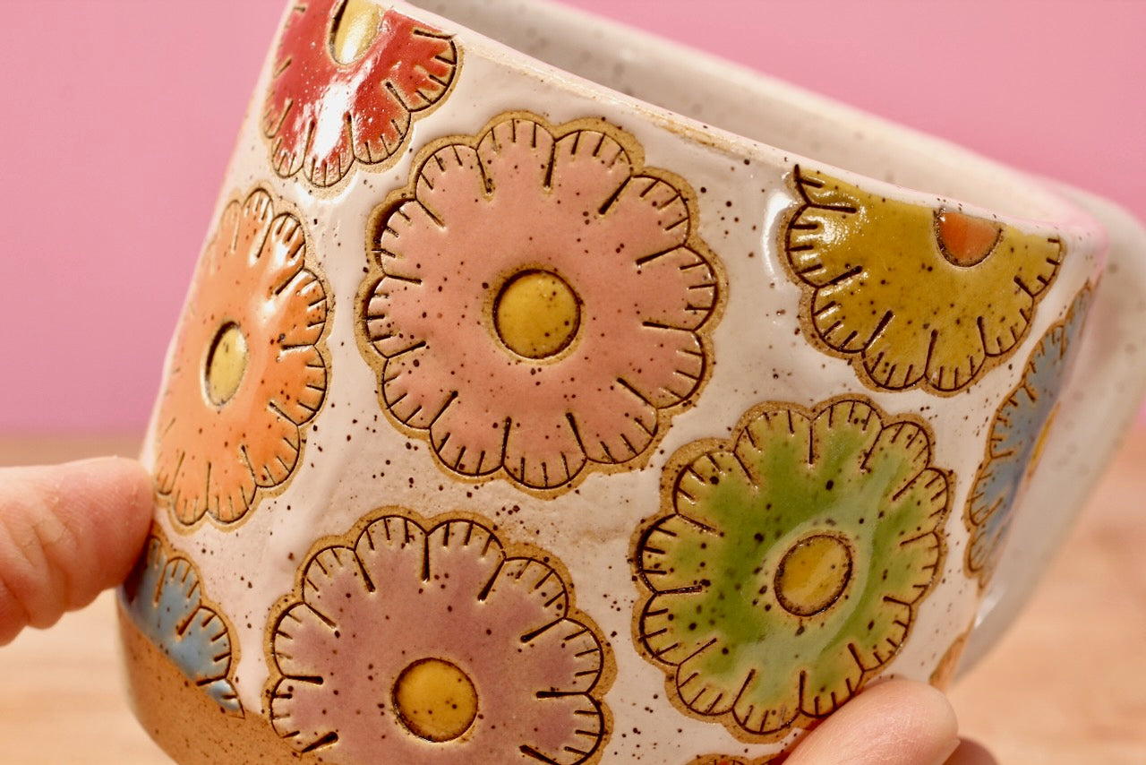 Sugar Cookie Flower Mug *SECOND* #108- (13 oz.)