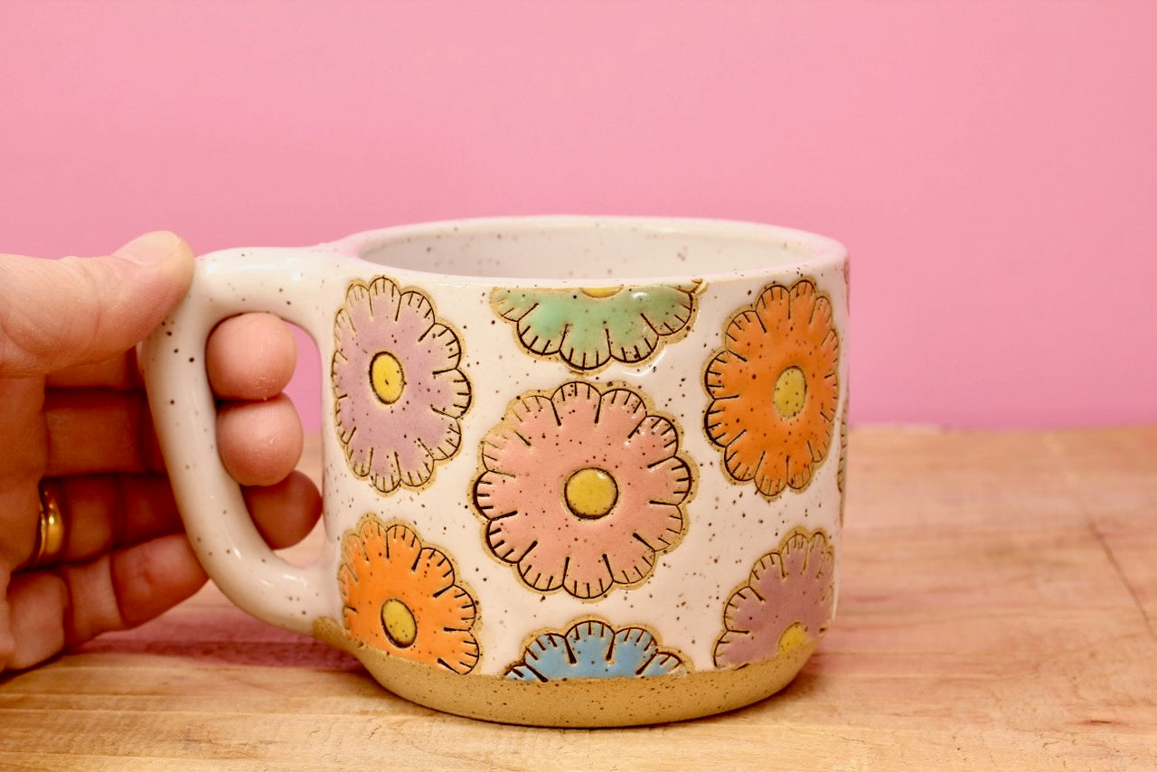 Sugar Cookie Flower Mug #109- (10 oz.)