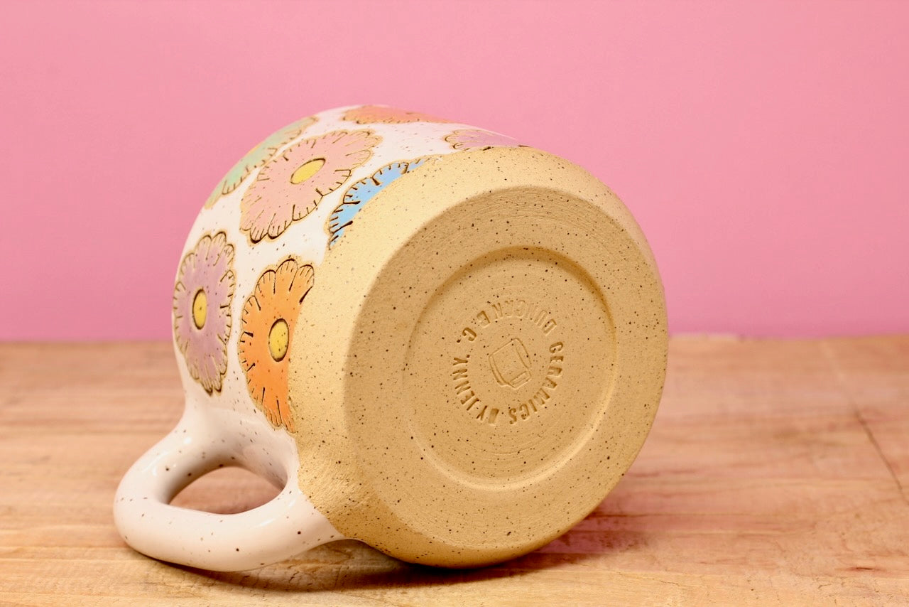 Sugar Cookie Flower Mug #109- (10 oz.)