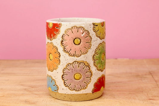 Sugar Cookie Flower Tumbler #110- (7.5 oz.)