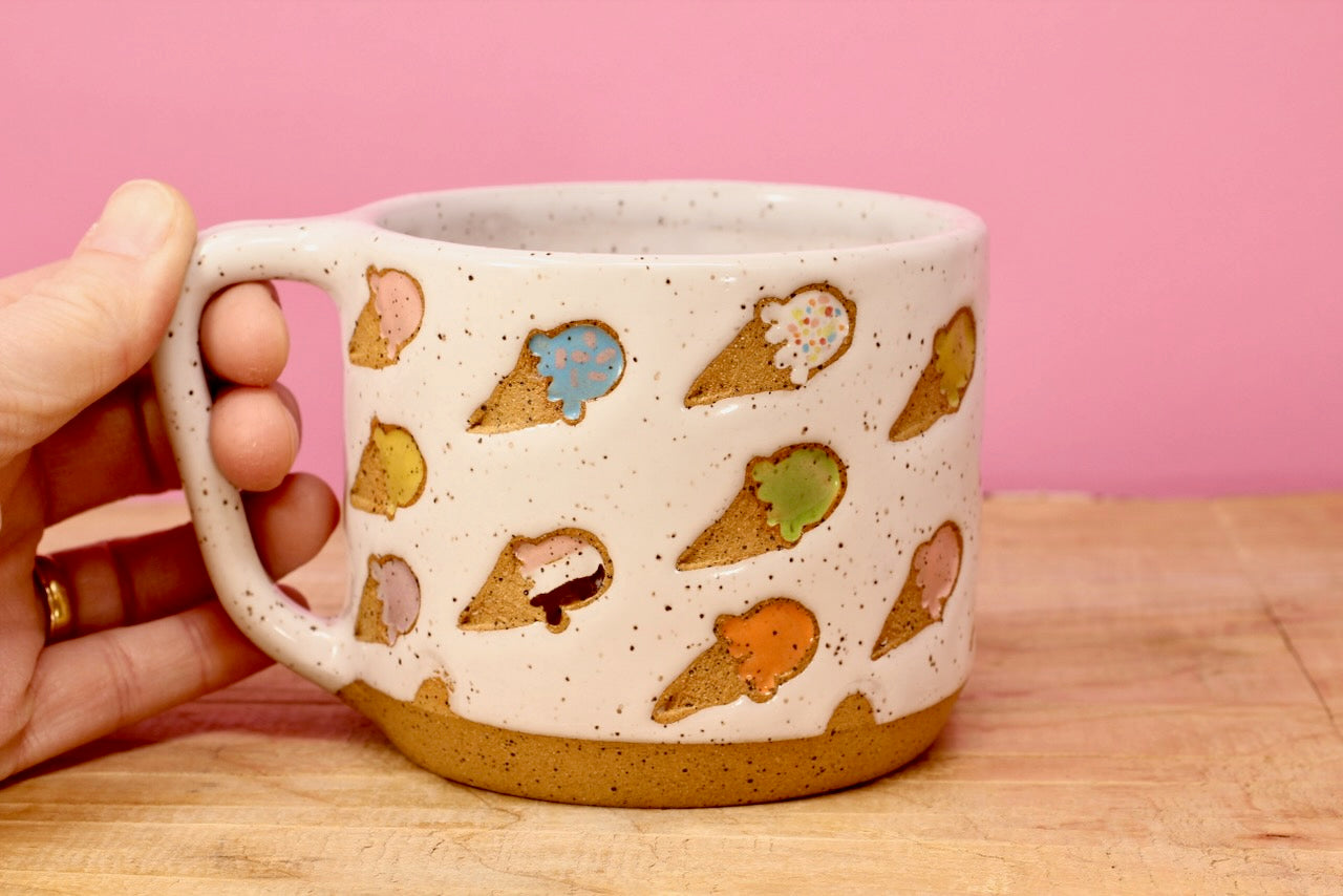 Ice Cream Cone Mug #112- (14 oz.)