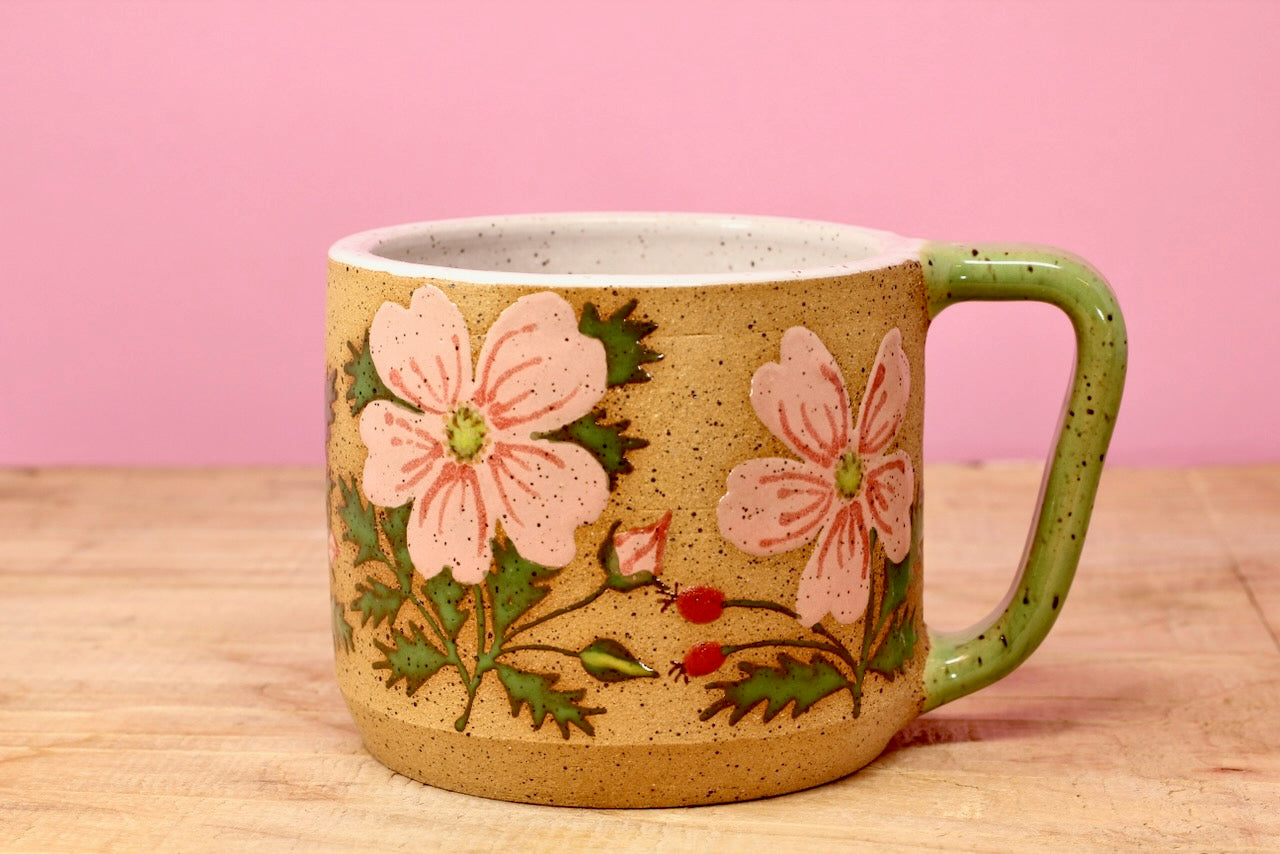 Wild Rose Mug #141- (12 oz.)