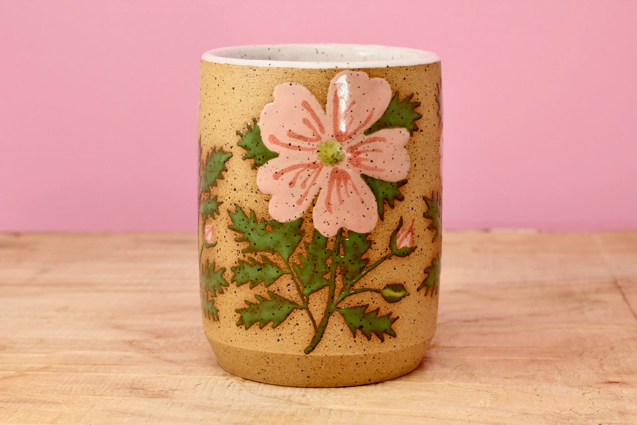 Wild Rose Tumbler #143- (11 oz.)