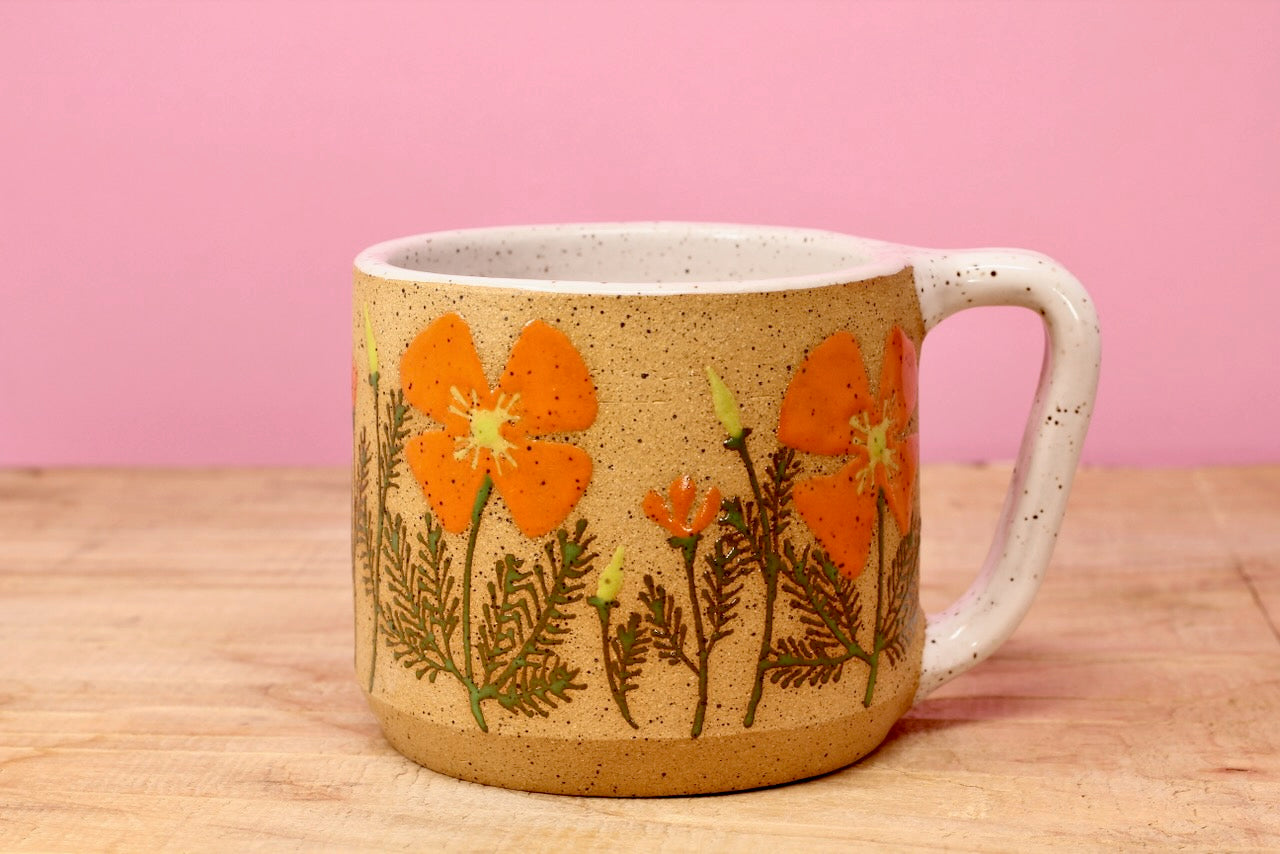 Wildflower California Poppy Mug #149- (10.5 oz.)
