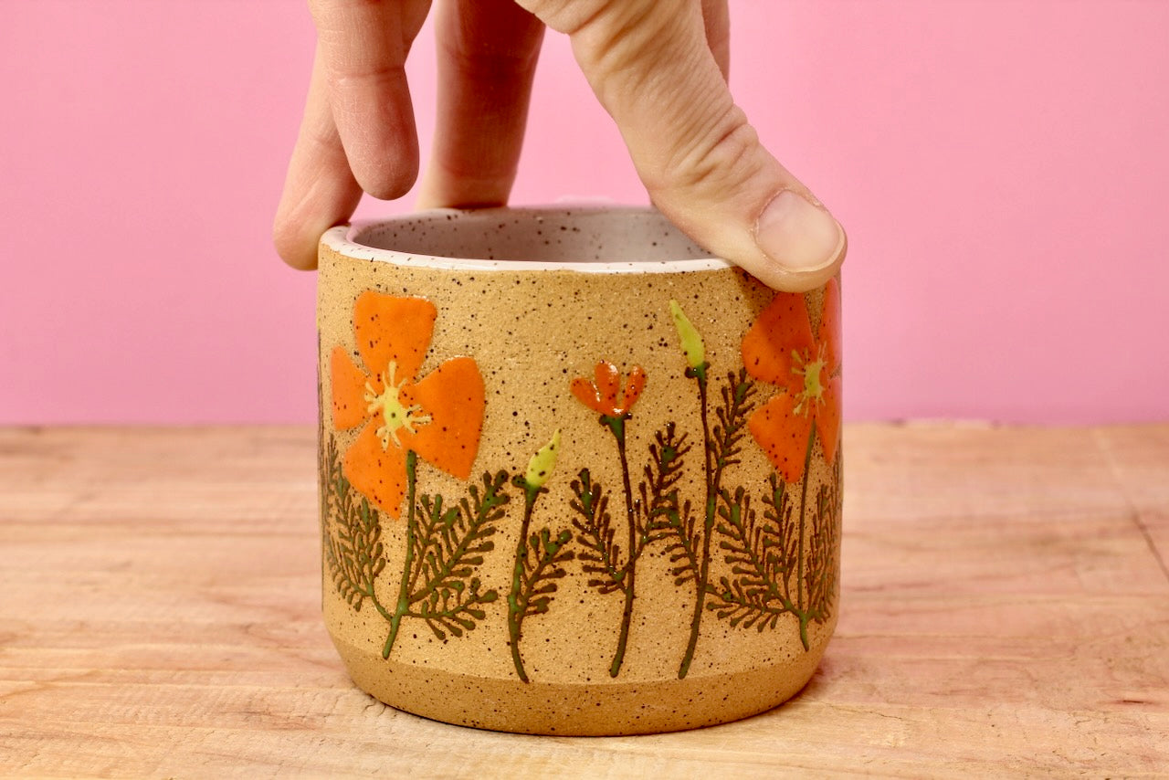 Wildflower California Poppy Mug #149- (10.5 oz.)