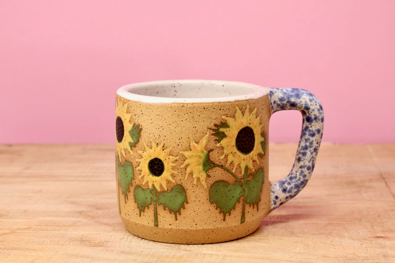 Wildflower Sunflower MINI Mug #160- (8 oz.)