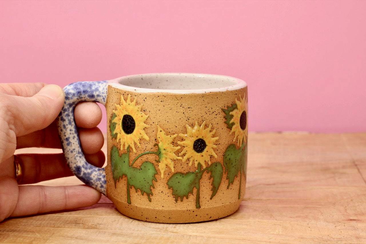 Wildflower Sunflower MINI Mug #160- (8 oz.)