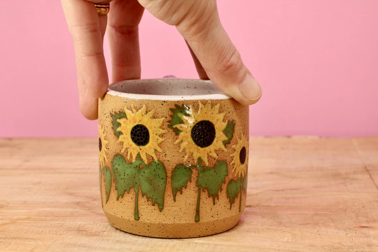 Wildflower Sunflower MINI Mug #160- (8 oz.)