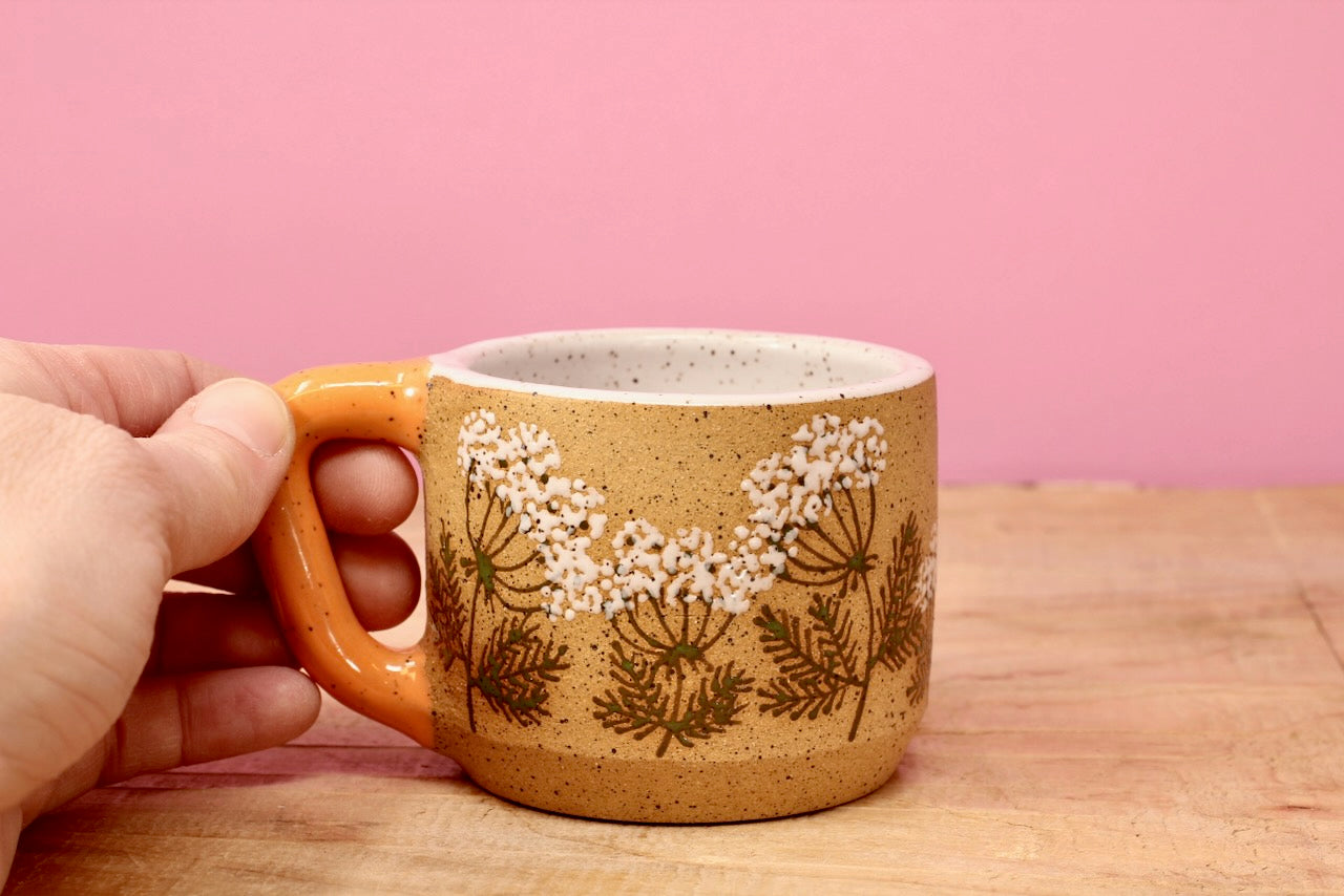 Wildflower Queen Anne's Lace MINI Mug #169- (6 oz.)