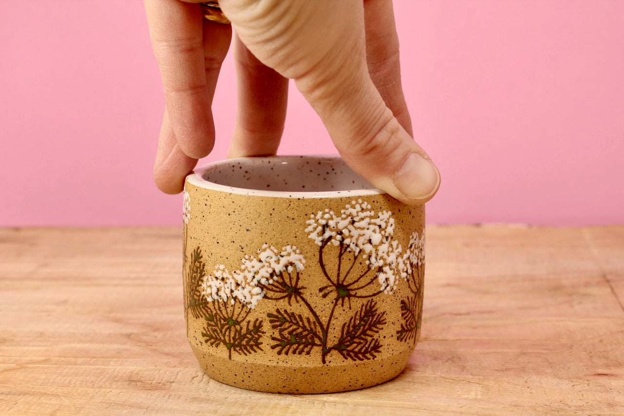 Wildflower Queen Anne's Lace MINI Mug #169- (6 oz.)