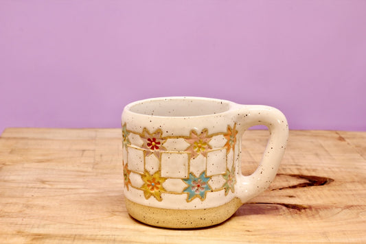 Sawtooth Star flower MINI Mug #9- (5.5 oz.)