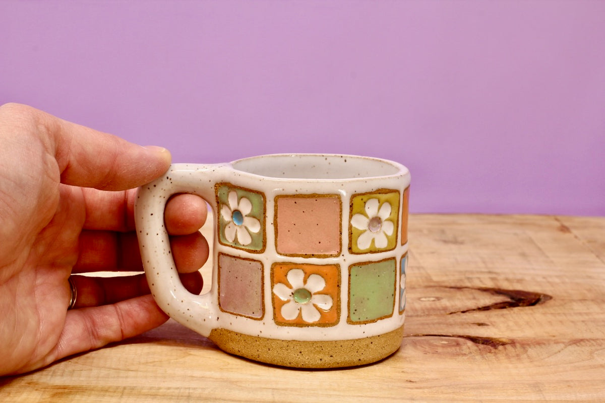 Flower Block MINI Mug #40- (6 oz.)