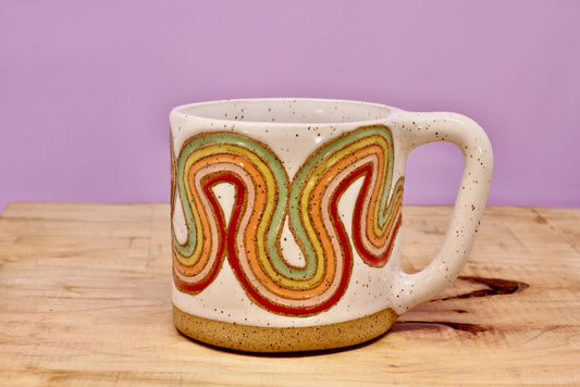 Ribbon Rainbow Mug #47- (12 oz.)