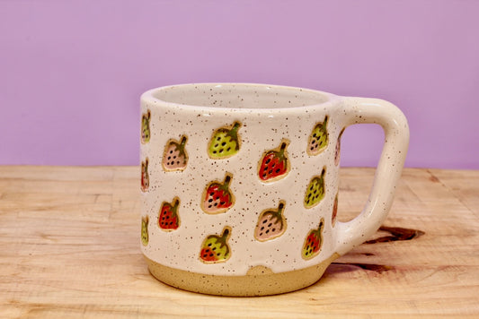 Strawberry Stamped Mug #84- (11 oz.)