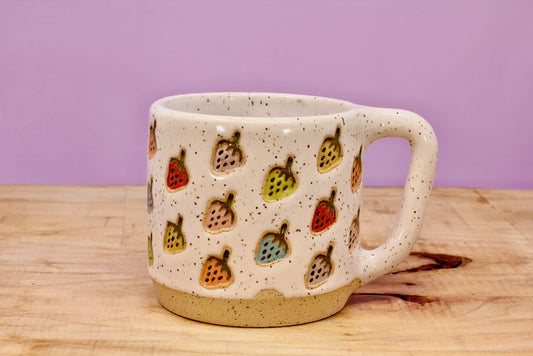 Strawberry Stamped Mug Rainbow #87- (10.5 oz.)