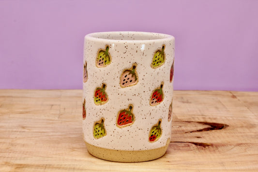 Strawberry Stamped Tumbler #88- (8.5 oz.)