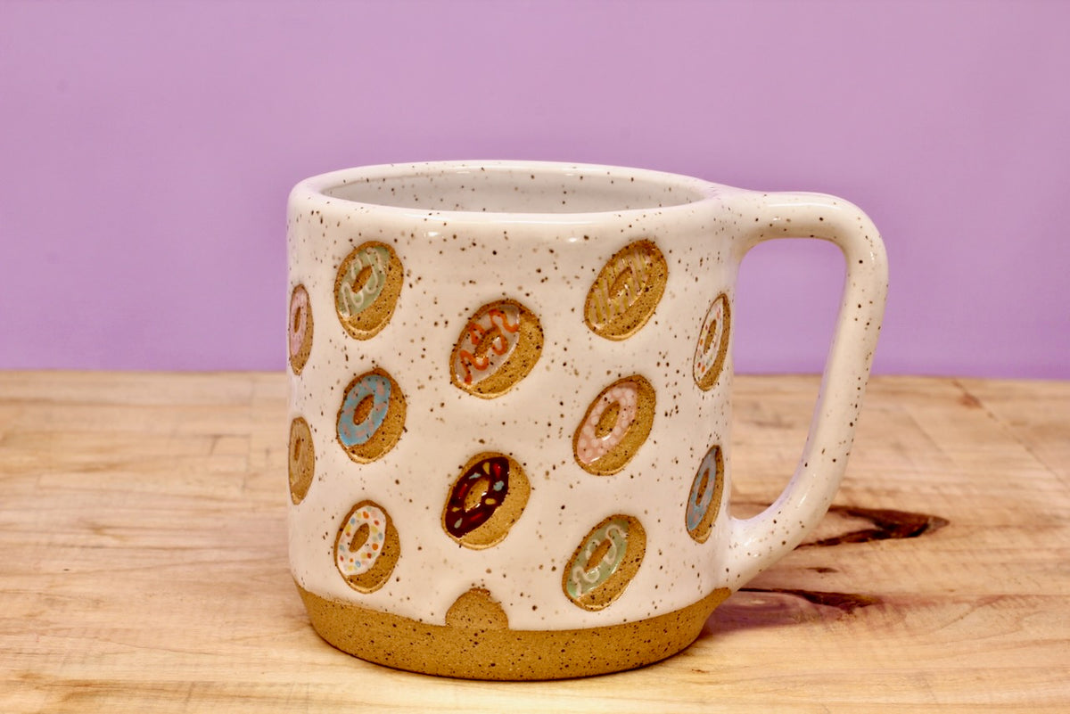Donut Mug Speckled #99- (12.5 oz.)