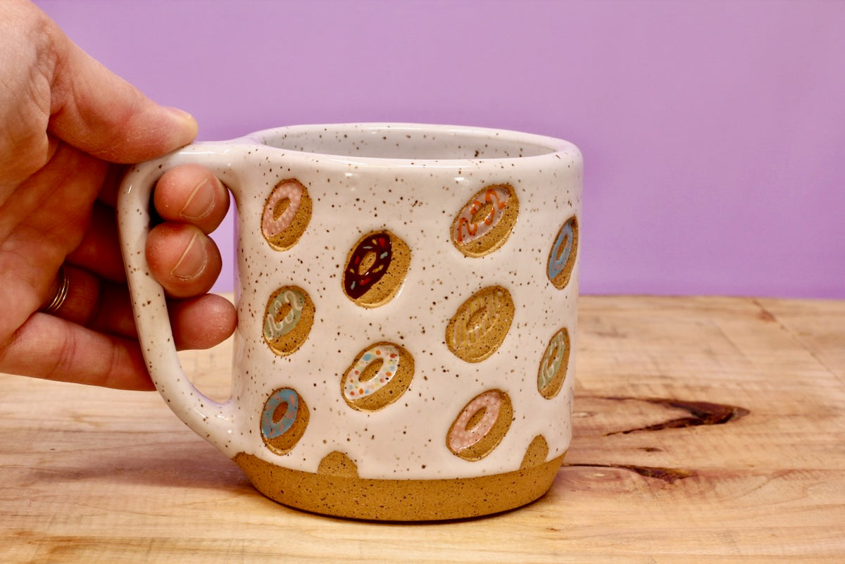 Donut Mug Speckled #99- (12.5 oz.)