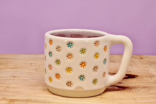 "Tiny Flower" Mug-Purple #112- (10.5 oz.)