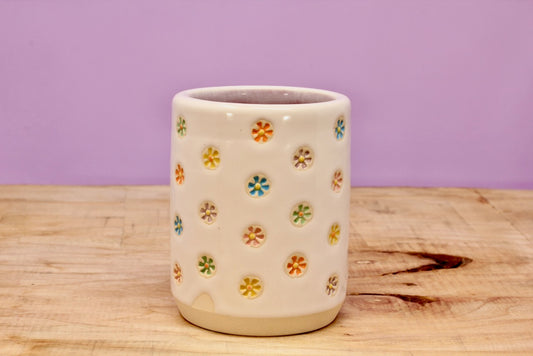 "Tiny Flower" Tumbler-Purple #116- (6.5 oz.)