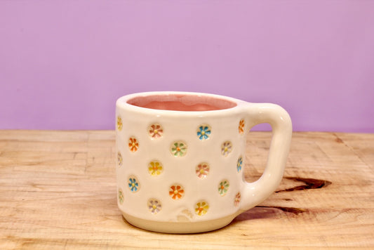 "Tiny Flower" MINI Mug-Pink #118- (6 oz.)