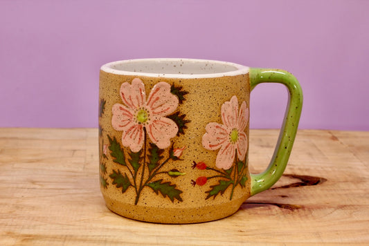 Wild Rose Mug #123- (12.5 oz.)