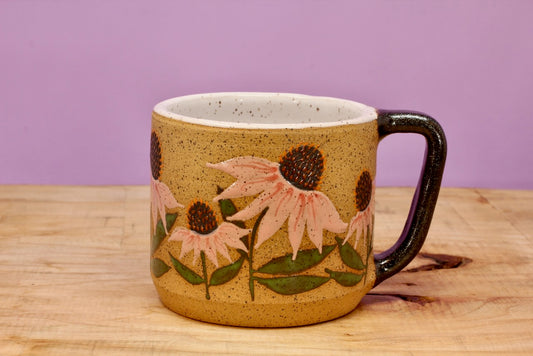 Wildflower Echinacea Mug #134- (12.5 oz.)