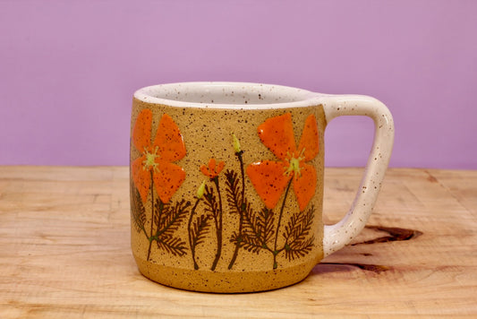 Wildflower California Poppy Mug #143- (10.5 oz.)