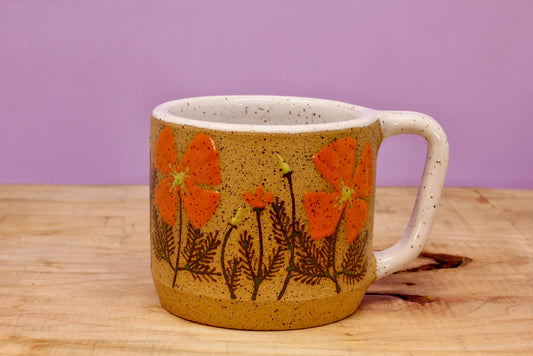 Wildflower California Poppy Mug #144*SECOND*- (11.5 oz.)