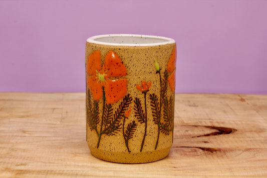 Wildflower California Poppy Tumbler #146- (7.5 oz.)