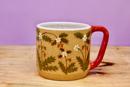 Wildflower Strawberry Mug -Red #150- (12 oz.)