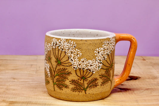Wildflower Queen Anne's Lace Mug #159- (12.5 oz.)