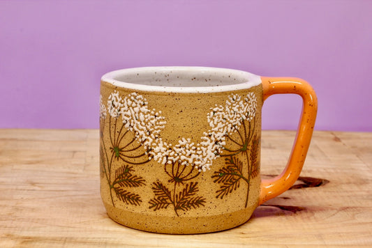 Wildflower Queen Anne's Lace Mug #160- (12.5 oz.)