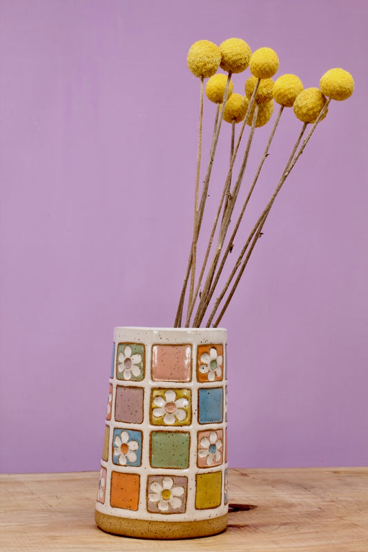 Vase- Flower Block Medium #166