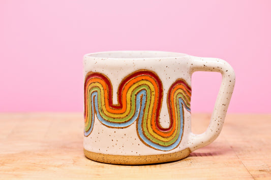 Ribbon Rainbow Mug #15- (13.5 oz.)