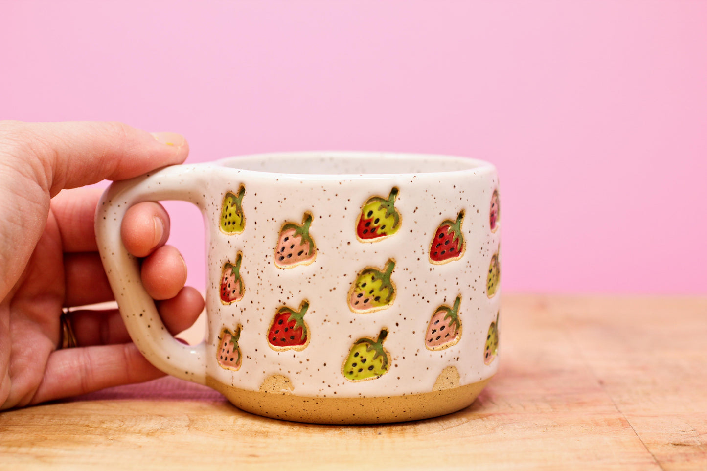 Strawberry Stamped Mug #20- (12.5 oz.)
