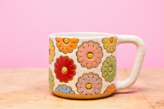 Sugar Cookie Flower Mug*SECOND* #68- (14 oz.)
