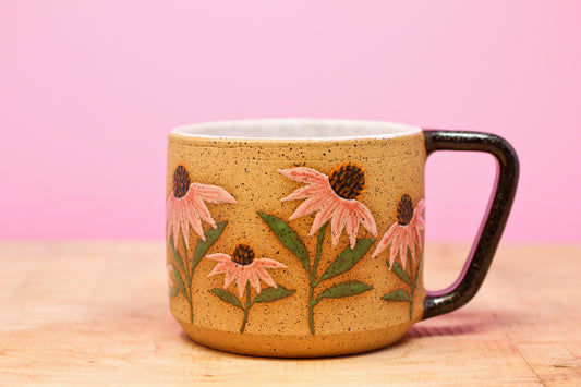Wildflower Echinacea Mug #104- (15.5 oz.)