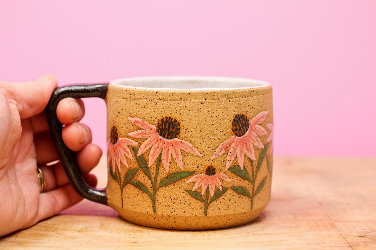 Wildflower Echinacea Mug #104- (15.5 oz.)