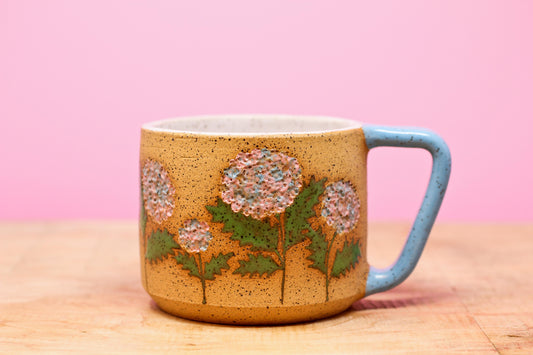 Wildflower Hydrangea Mug #127- (13.5 oz.)