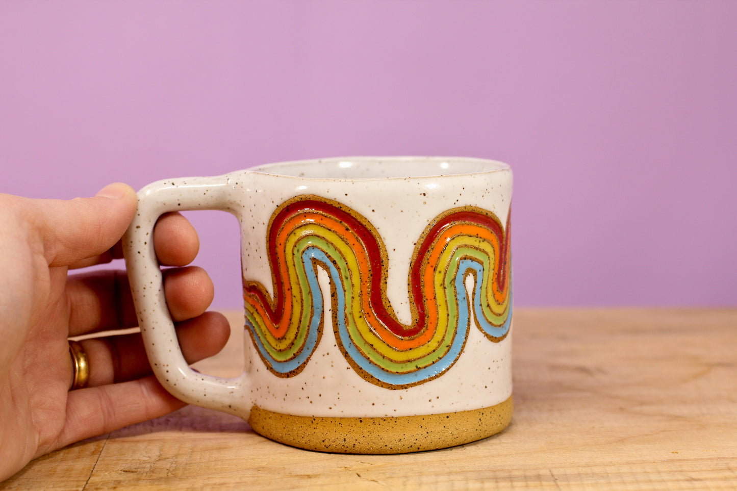 Ribbon Rainbow Mug #13- (13 oz.)