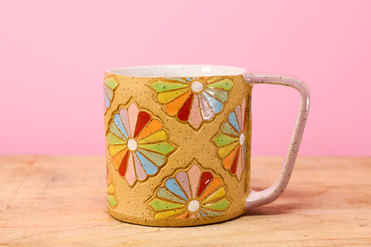 Dresden Quilt Mug-Purple #18- (13 oz.)