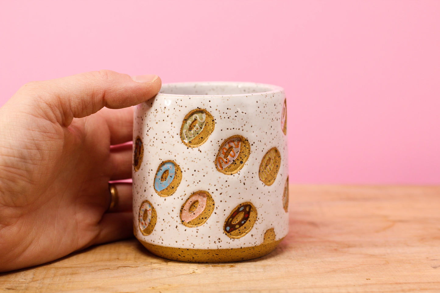 Donut Tumbler Speckled #33- (9.5 oz.)