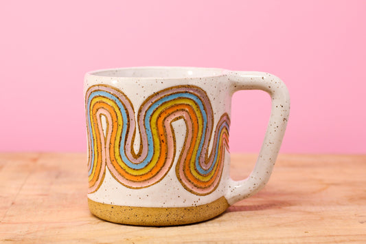 Ribbon Rainbow Mug #45- (13 oz.)