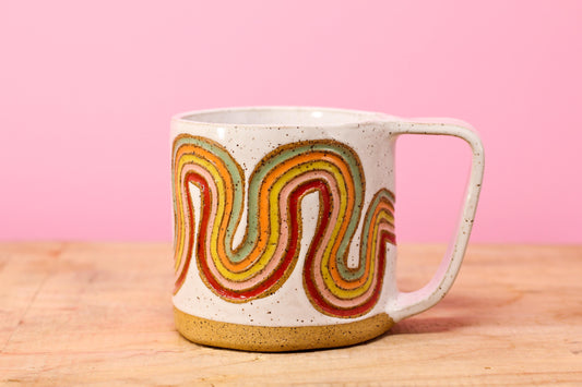 Ribbon Rainbow Mug #46- (12.5 oz.)