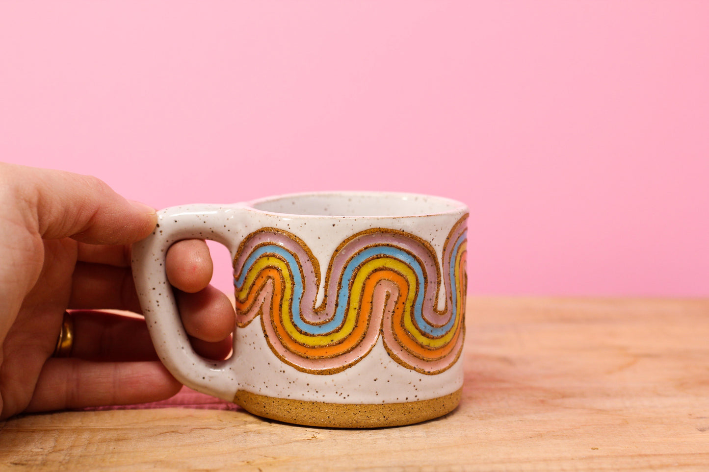 Ribbon Rainbow MINI Mug #48- (6 oz.)