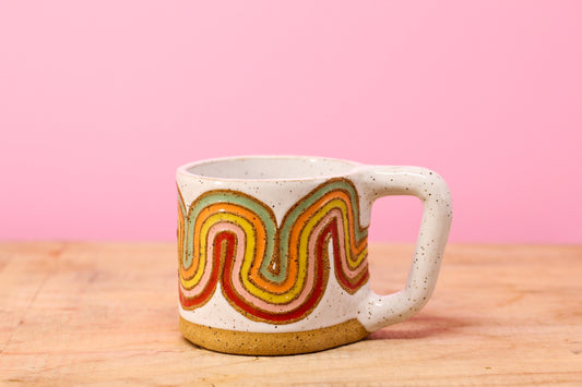 Ribbon Rainbow MINI Mug *SECOND* #49- (6 oz.)