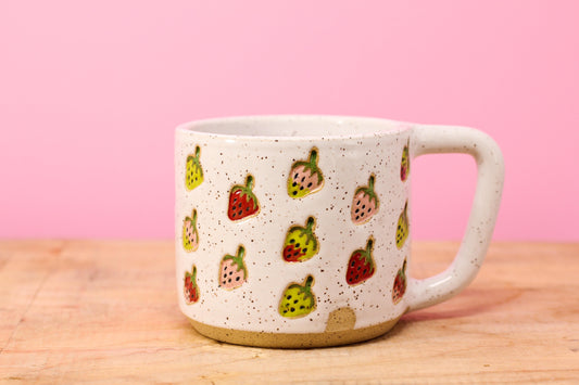 Strawberry Stamped Mug #55- (12.5 oz.)