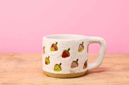 Strawberry Stamped MINI Mug #59- (6.5 oz.)